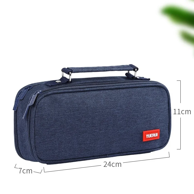 Angoo 4 Partitions Pencil Bag Pen Case Dual Side Open Easy Handle Storage  Pouch for Stationery School Student A7121 - AliExpress