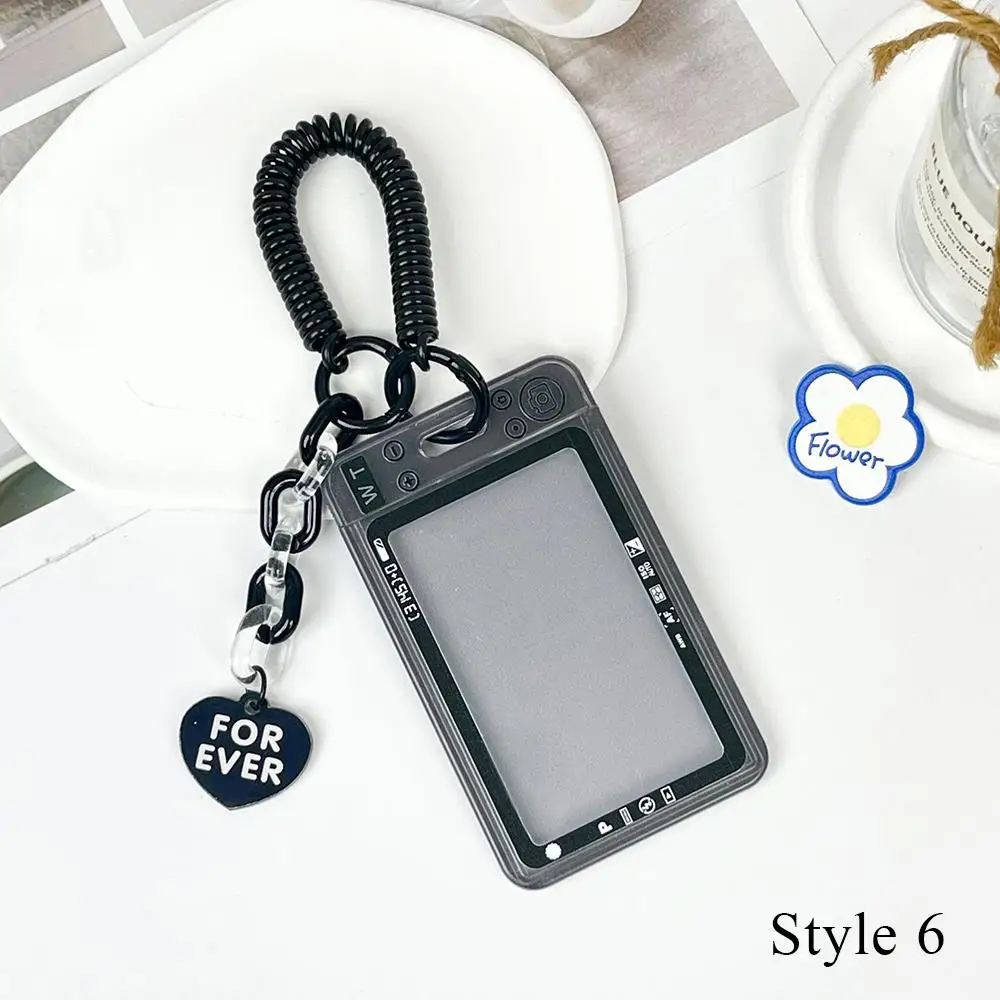 Clear Acrylic Photocard Holder with Keychain - Transparent Protective Case