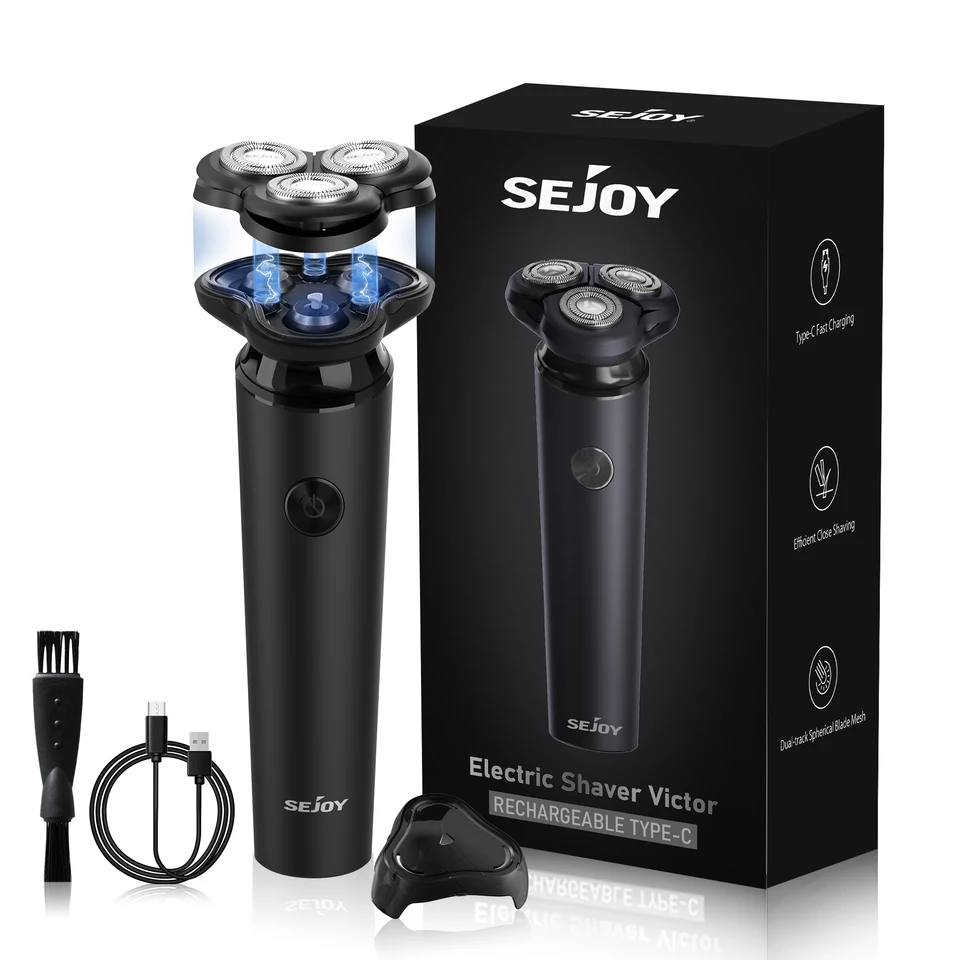 Rechargeable Waterproof Electric Shaver for Men