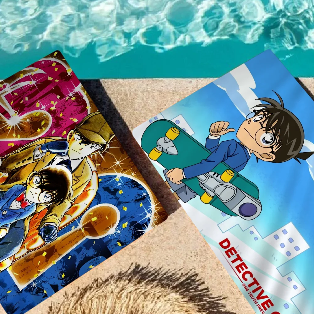 Detective Conan Cartoon Microfiber Beach Towel Absorbent Quick dry Soft Yoga Swimming Resort Mountain Climbing Towel 4