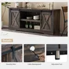 4-Piece Farmhouse Table Set,Coffee Table& Two End Tables,Side Table with Charging Station and USB Ports 2