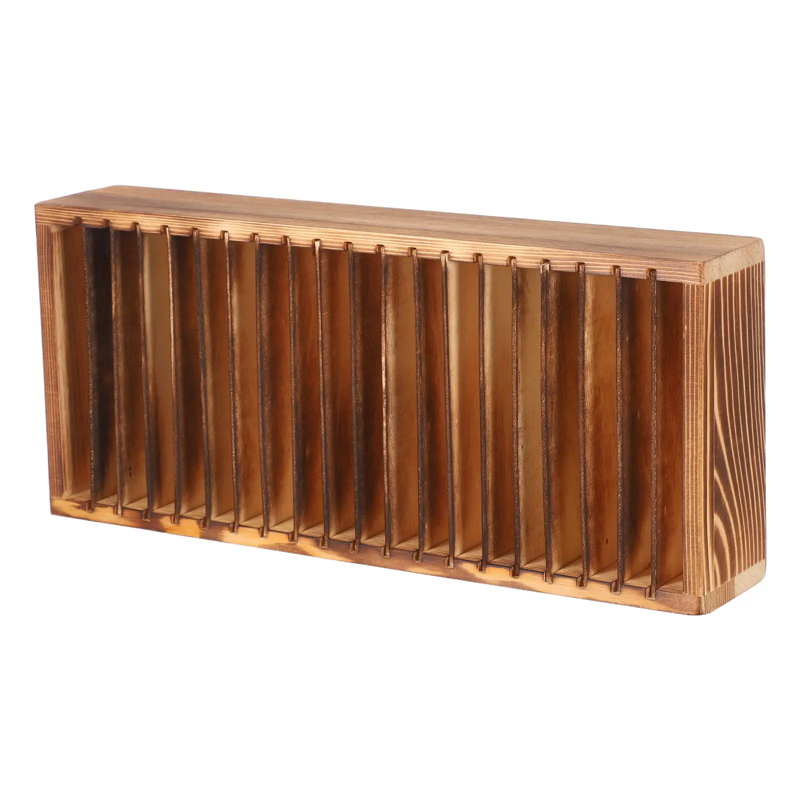 Solid Wood Business Card Organizer Box Desktop Car..