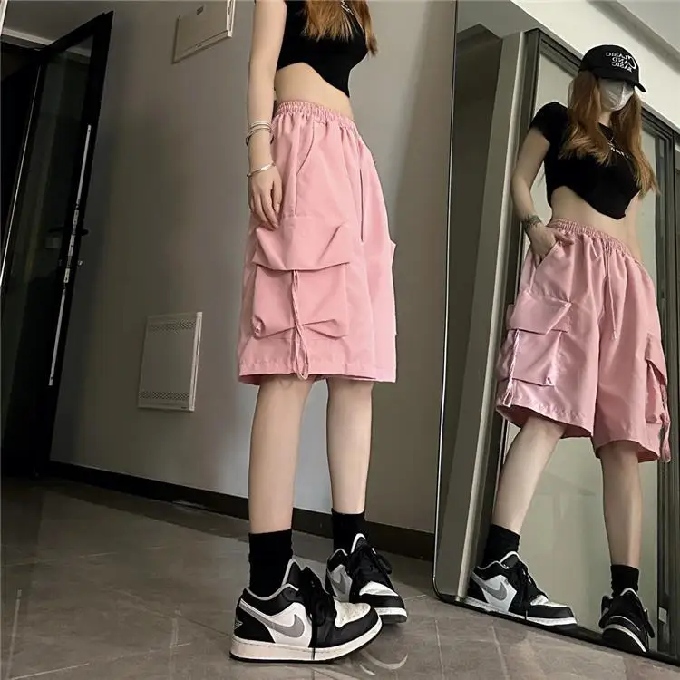 Sports shorts women's summer wide-leg casual quick-drying overalls five points