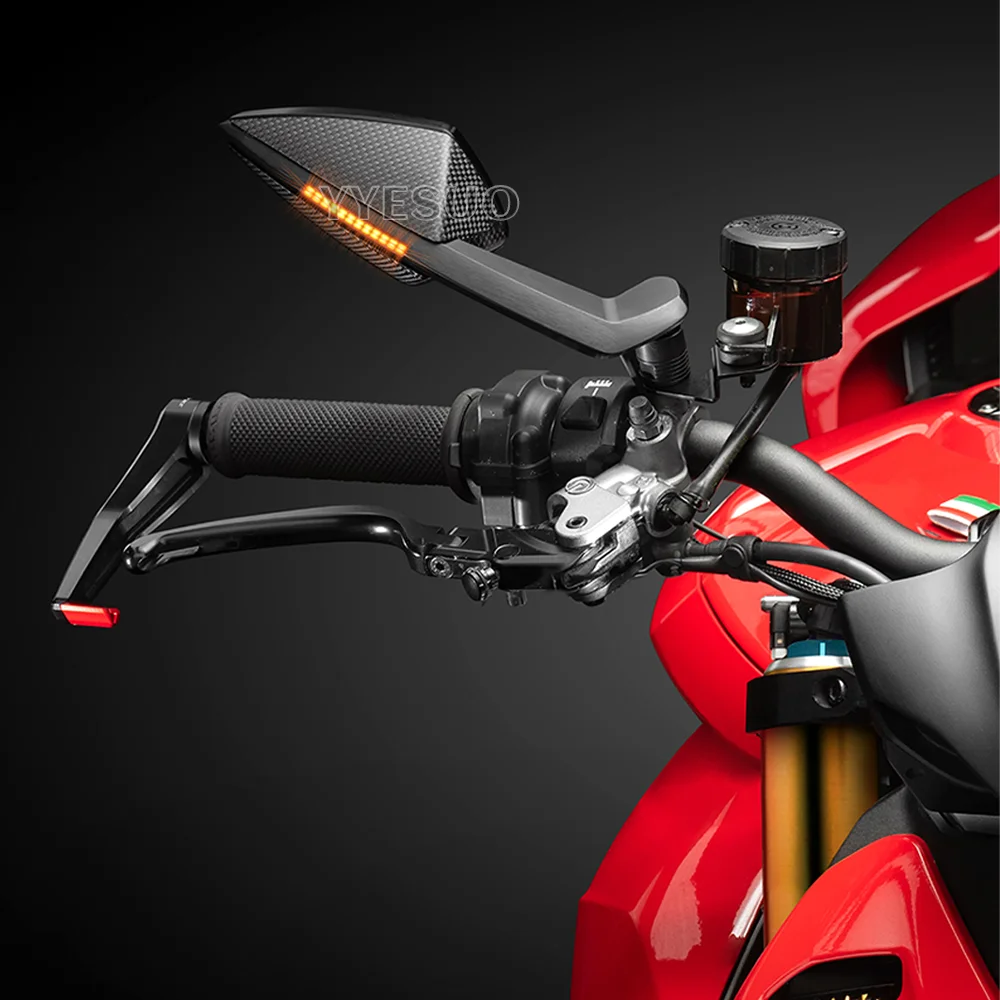 DUCATI Streetfighter V4 용 액세서리, 오토바이 LED 거울, LED 방향 지시등 포함, Streetfighter V4 사이드 미러