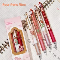 4Pcs Vintage Rose Retractable Ballpoint Pens Medium Tip Black Ink a Must-Have Stationery Suitable for School OfficeEveryday Use 6