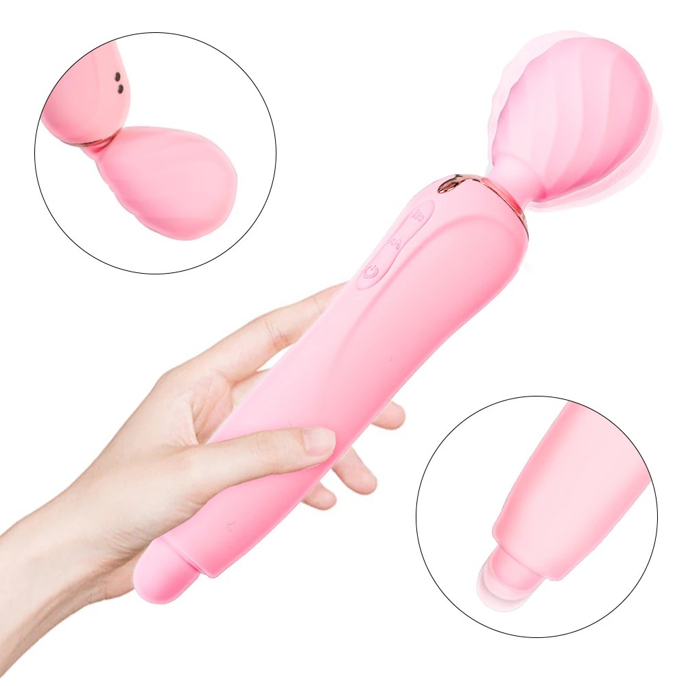 Per giocattoli sessuali da donna, 10+10 modalità, grande AV Stick, doppia testa, stimolatore telescopico del clitoride, punto G_voghion.com