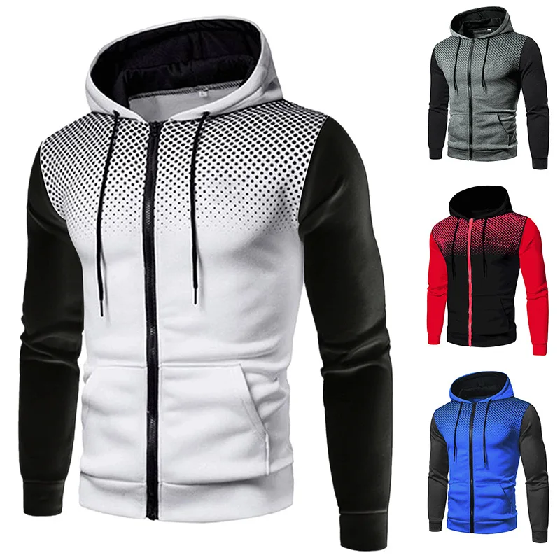 

Men's Spring and Autumn Leisure Fashion Print Dotted Colored CoatMen's Coat