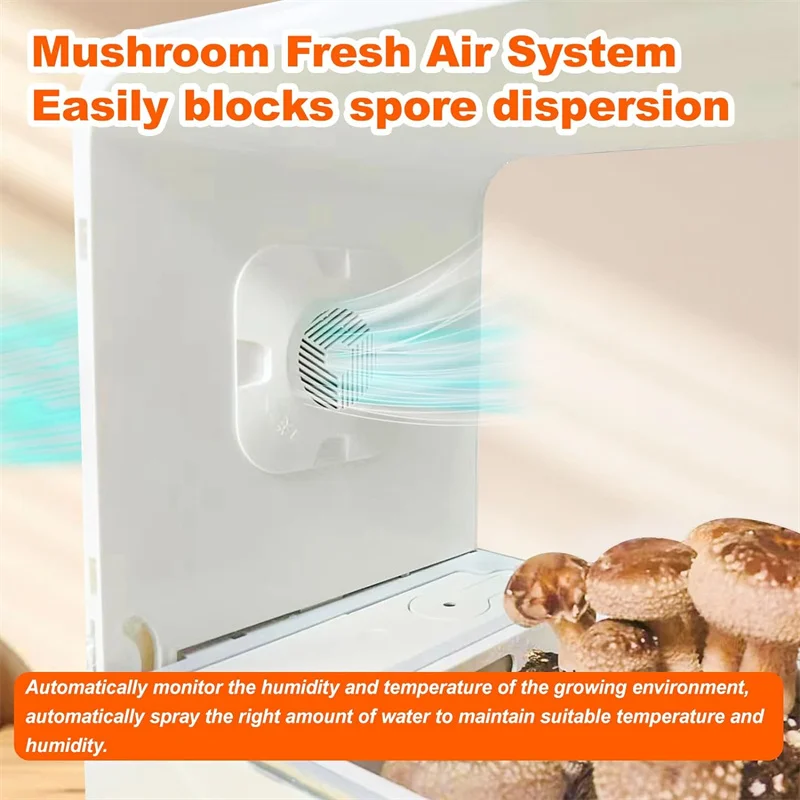 Description Picture 5 of itemSmart Mushroom Growing Tent Still Air Box Mushroom Cultivation Ecosystem Box Comes with a Humidity Gauge and Light
