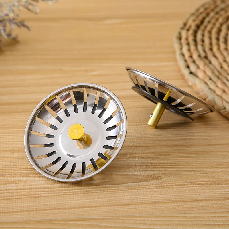 1Pcs Stainless Steel Replacement Strainer 79mm Kitchen Water Basin Sink Drainer Strainer Leach Basket Waste Plug Stopper Filter
