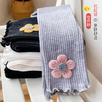 Baby Girl Leggings Pants Autumn Baby Pantyhose Child Toddler Pant Flower Cotton Knitting Trousers For Kid Infant Legging Spring 2