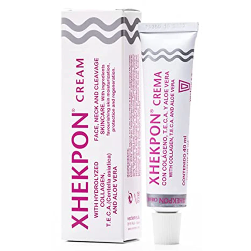 

Xhekpon Cream for Face Neck Cleavage Skincare Cream with Hydrolized Collagen Aloe Vera Anti-aing cream 40ML skin moisturization