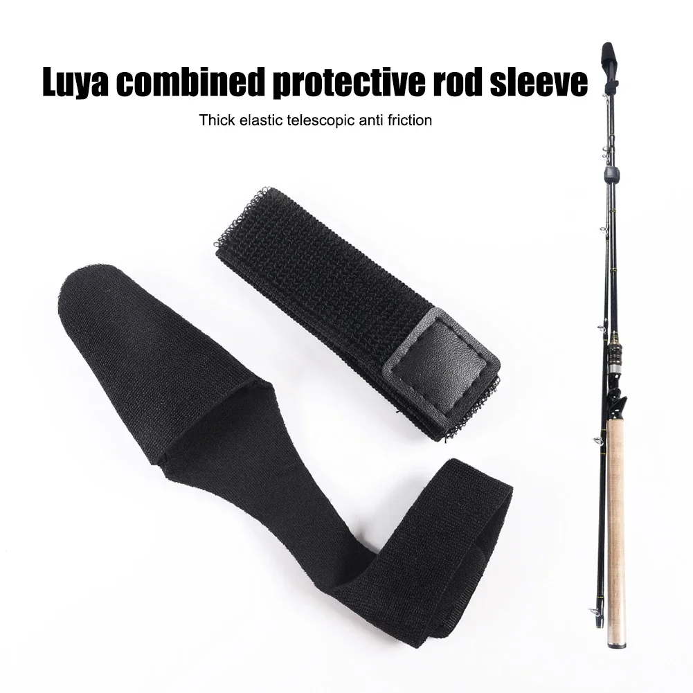 1-5pcs Fishing Rod Tie Tip Sleeves Pole Strap Belt Reusable Outdoor Fastener Bandage Sleeves Pole Fishing Tackle Accessories