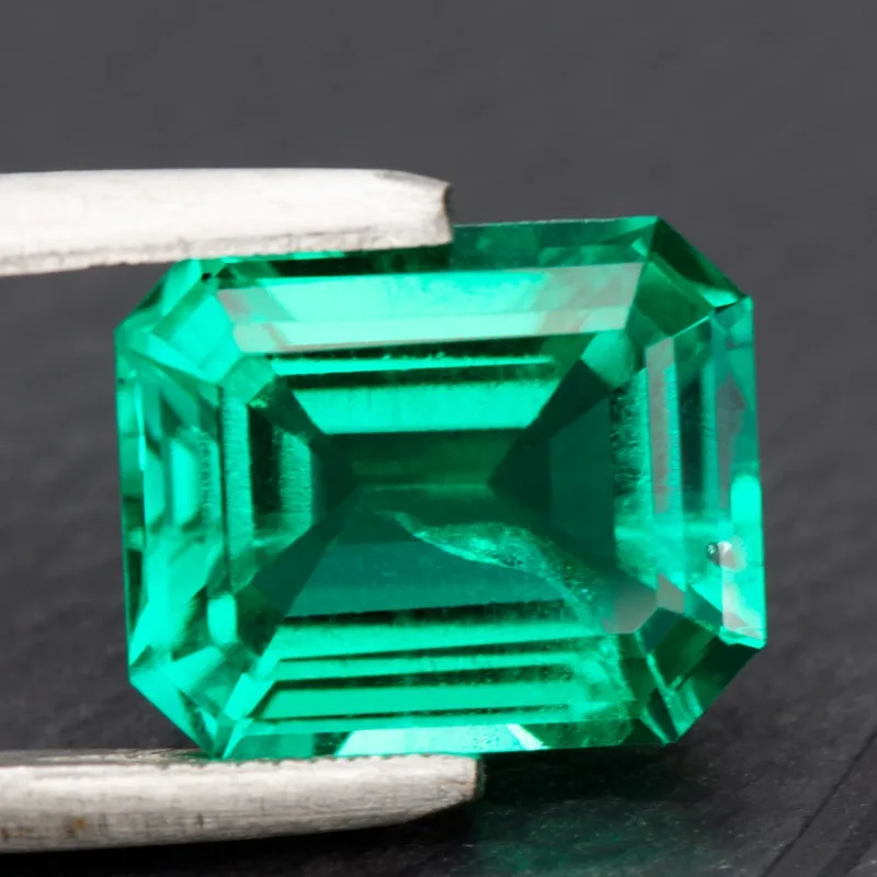 

Lab Grown Columbia Emeralds Hydrothermal Hand Cutting Emerald Cut Advanced Jewelry Making Materials Selectable AGL Certificate