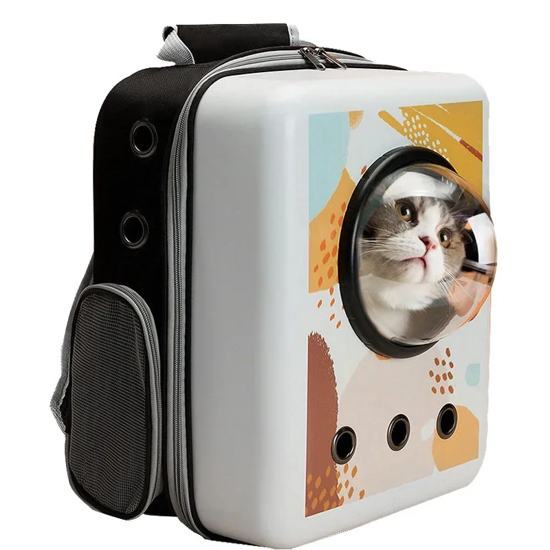 Cat Carrier Bag Breathable Portable Outdoor Travel Backpack Pet Carrier for Cat Transparent Pet Transport Space Capsule Bag