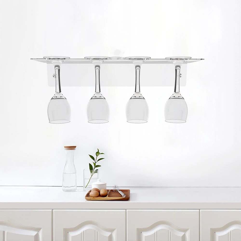 Acrylic Cup Holder Wine Glass Storage Rack Stand Wine Glass Holder Hanging Goblet Holder Bar Cup Holder Wine Glass Hanger Shelf 4