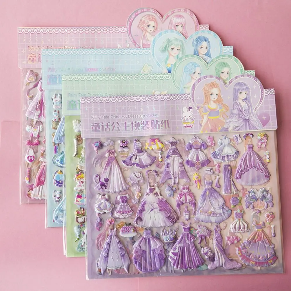 Dress Up Chinese Princess Dress Up Stickers Sticker Toy Double layer Handmade Reusable 3D Kids