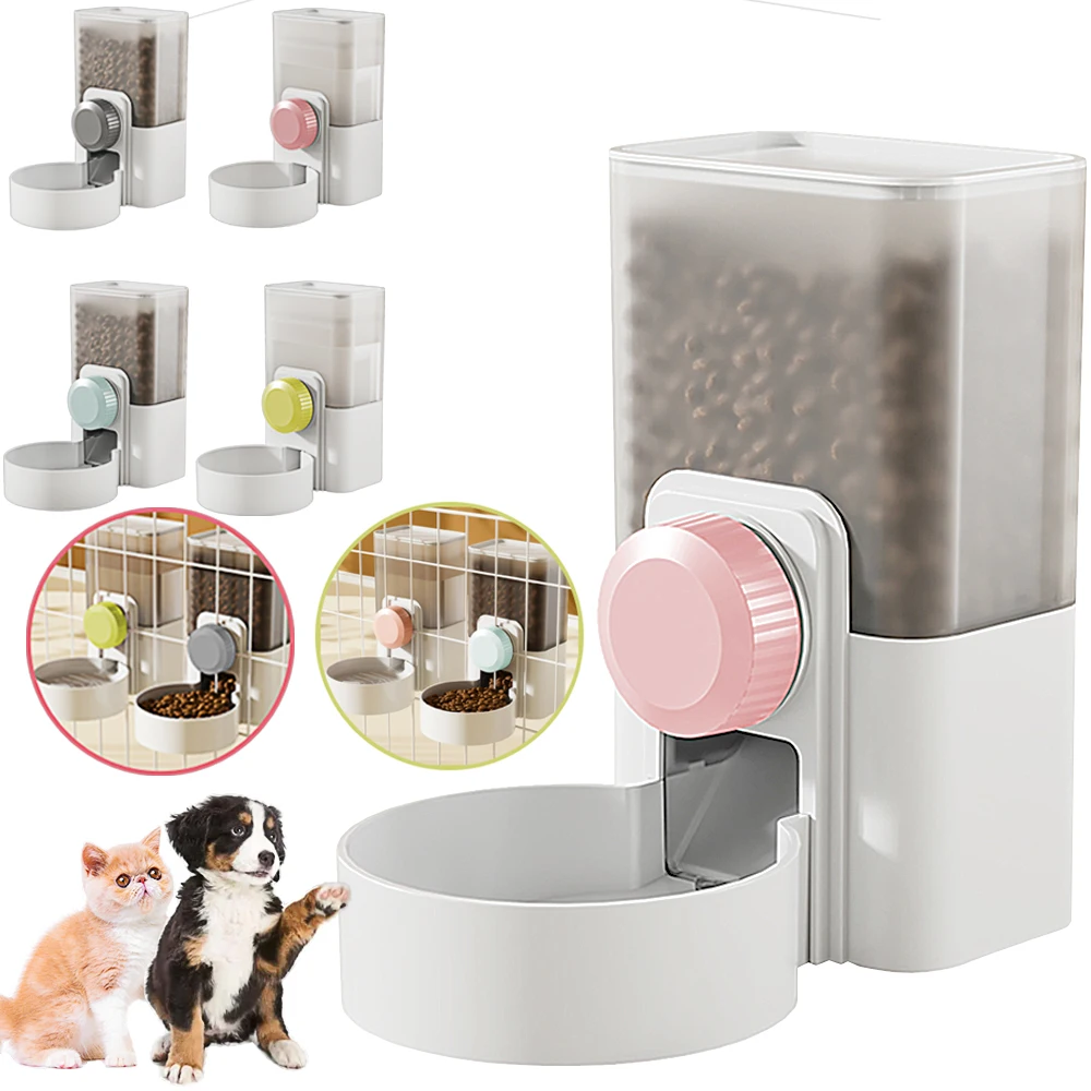 

Pet Automatic Cat And Dog Cage Hanging Feeder High Capacity Water Drinking And Feeder Rodent For Drinking Distribution Bowl