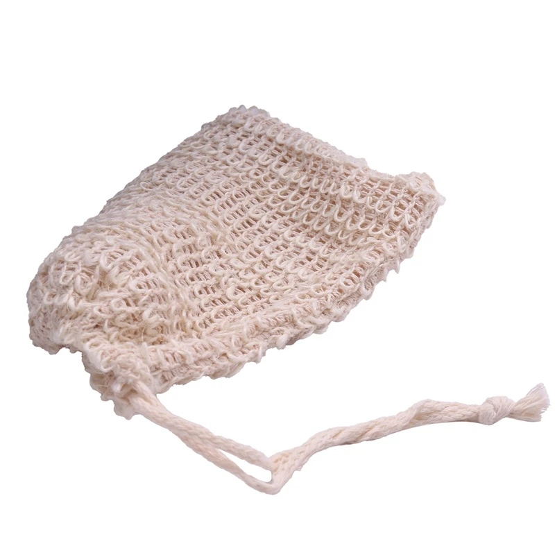 

45 Packs Of Soap To Exfoliate Natural Flax Soap Bag