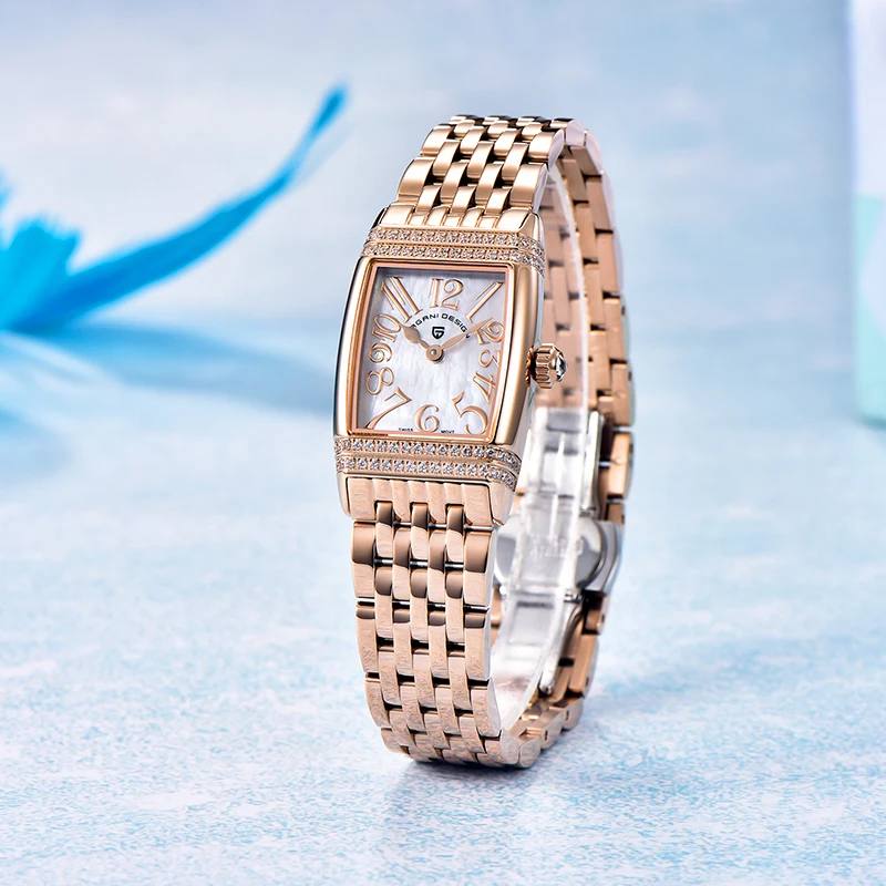 2025 New PAGANI DESIGN 22MM Women Quartz Watch Stainless Steel Waterproof Top Brand Classic Rectangular Watch Relogio Masculino 4