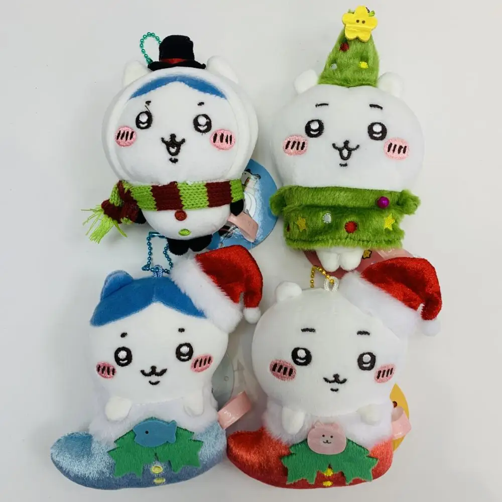 

Self Mocking Bear Chiikawa Christmas Series Christmas Tree Snowman Socks Giikawa Small Eight Plush Pendants Gift for Children