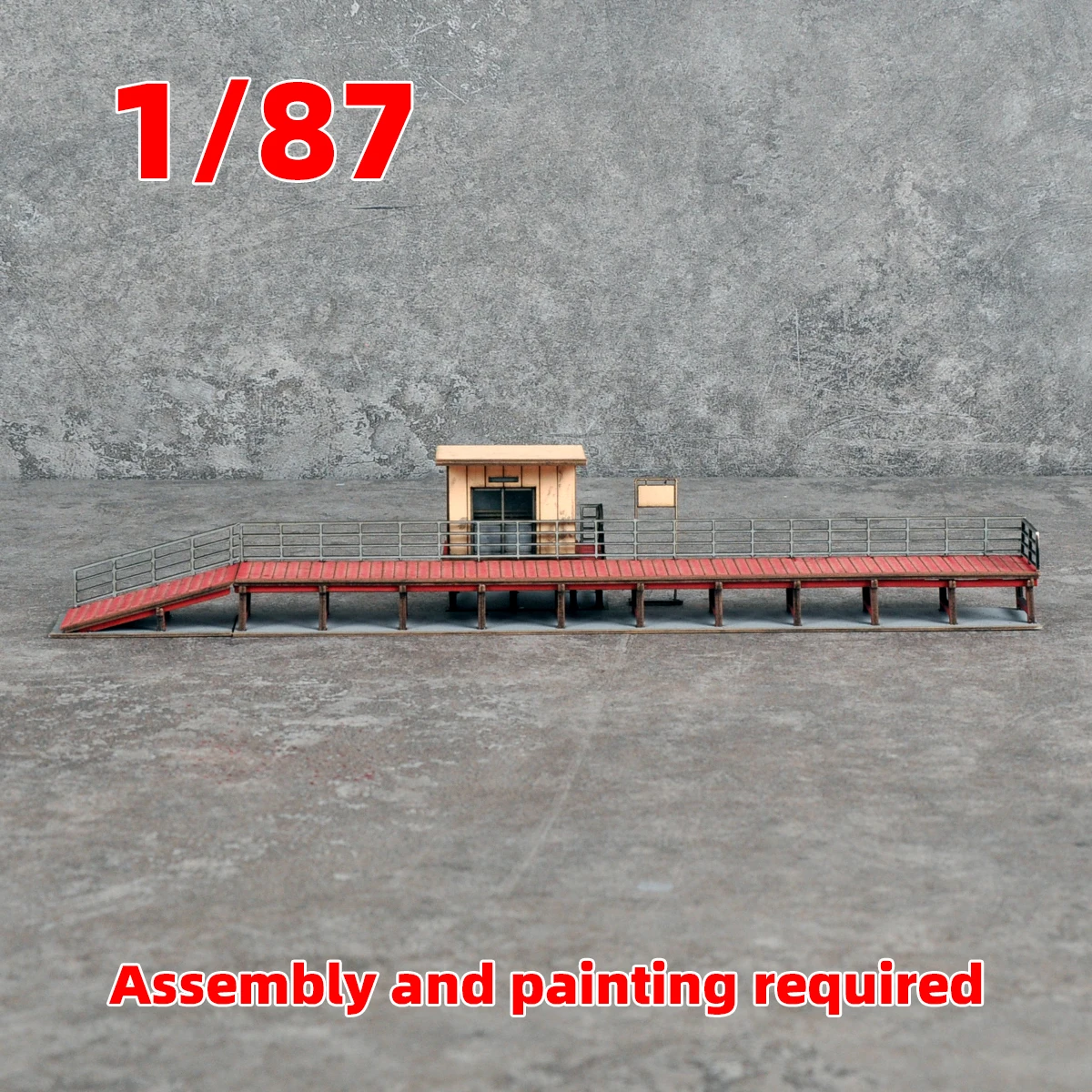 조립식 건축 모형 기차 철도 모형 기차역 플랫폼 미니어처 모래 테이블 디오라마 HO 스케일 모형 키트 1/87