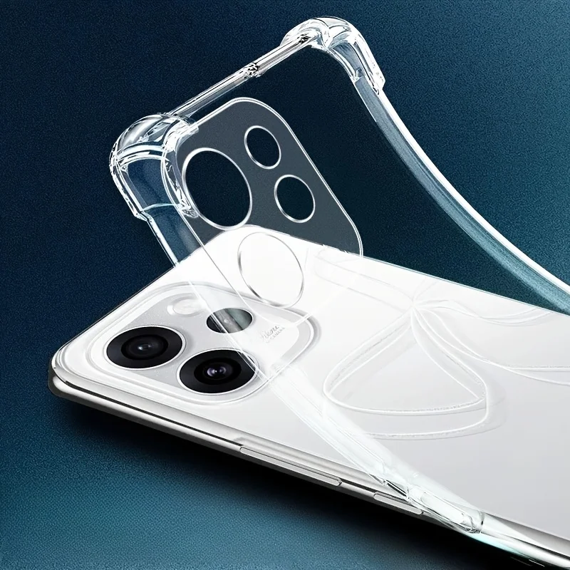 Transparent Shockproof Airbag Soft Silicone Phone Case with Clear Back Cover