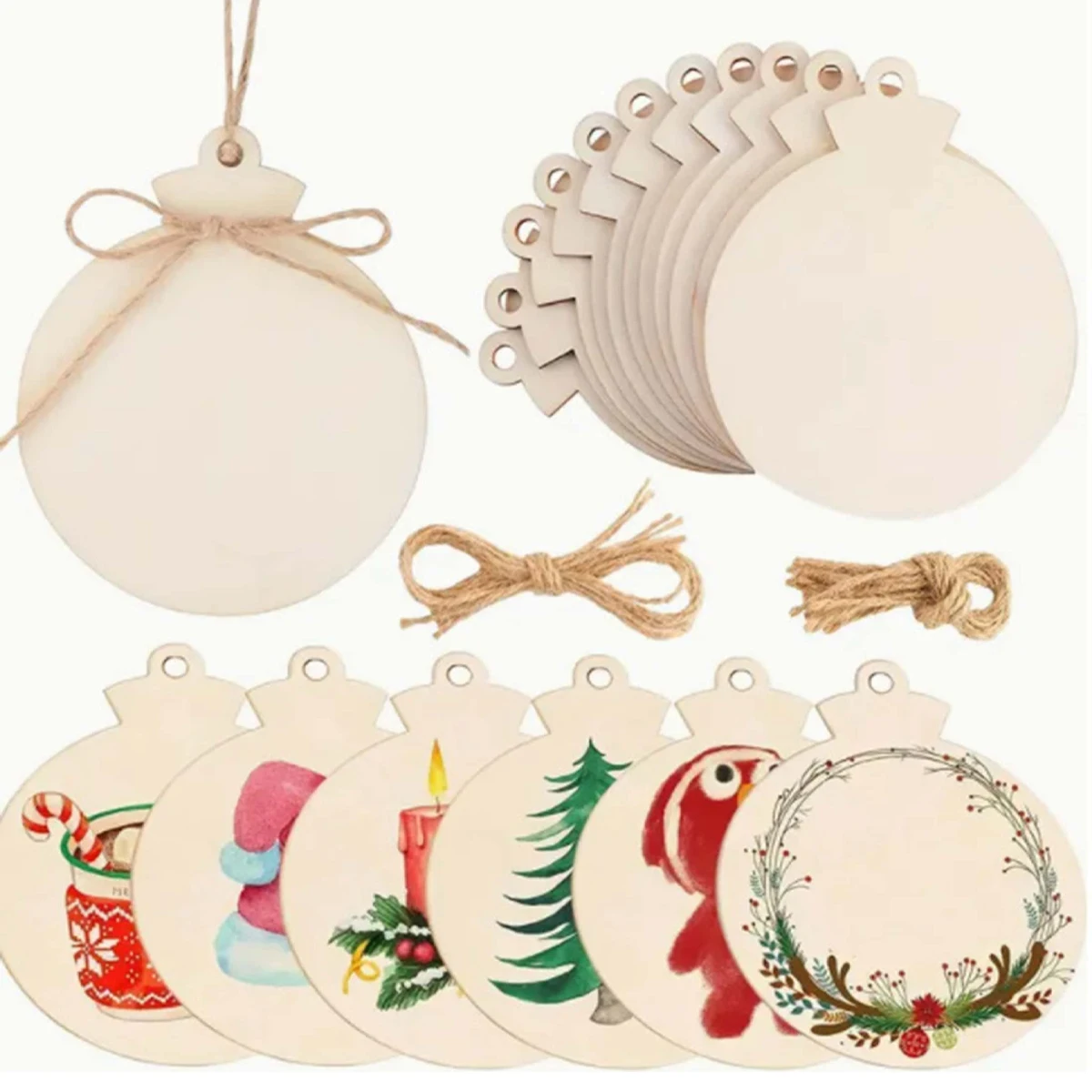 wooden circular labels for painting handicrafts home decoration