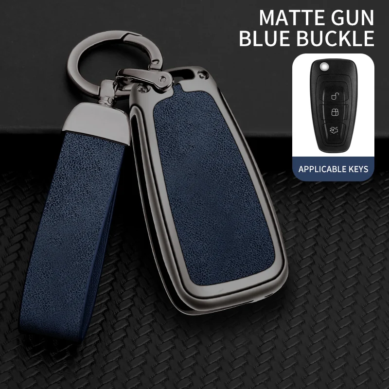 Funda Protectora Aleación Zinc Para Llave Ford | Compatible Fiesta, Focus, Kuga, Mondeo, Etc. | Con Llavero Incluido