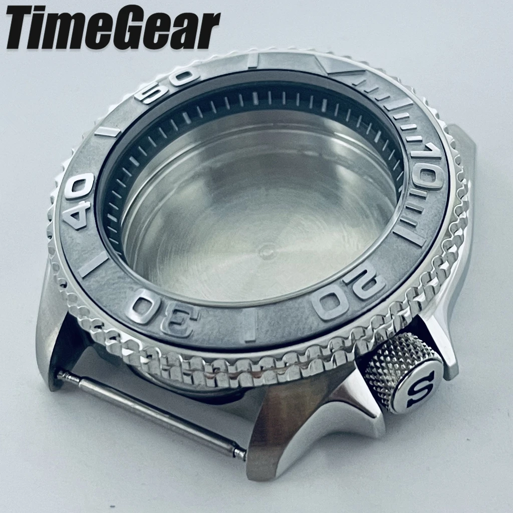Sleek Black Ring Watch Case with Sloping Bezel and 3.8 Crown