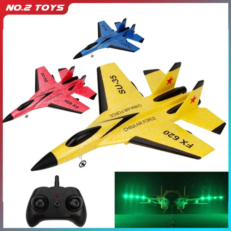 RC Plane SU35 2.4G With LED Lights Aircraft Remote Control Flying Model