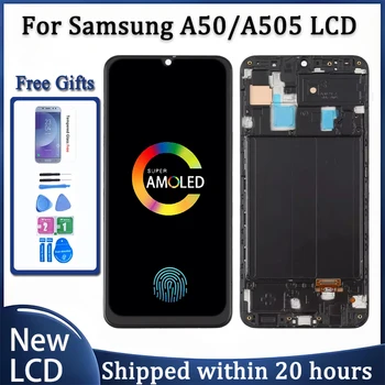Display OLED 100% Testato per Samsung A50 SM-A505FN/DS A505F/DS A505 con Touch Screen Digitalizzatore per Samsung A50 LCD
