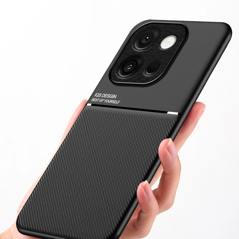 Textured Magnetic Four-Corner Full Coverage Shockproof and Drop-Resistant Phone Case