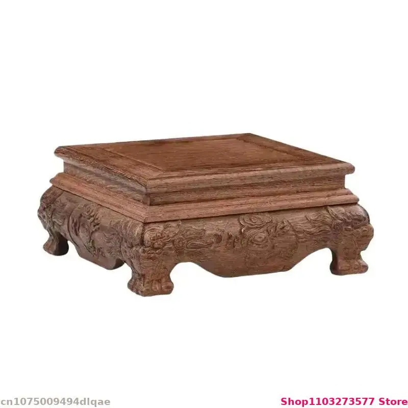 Vintage Solid Wood Display Base Home Model Flower Pot Bonsai Display Pedestal Mini Sculpture Ornament Stand