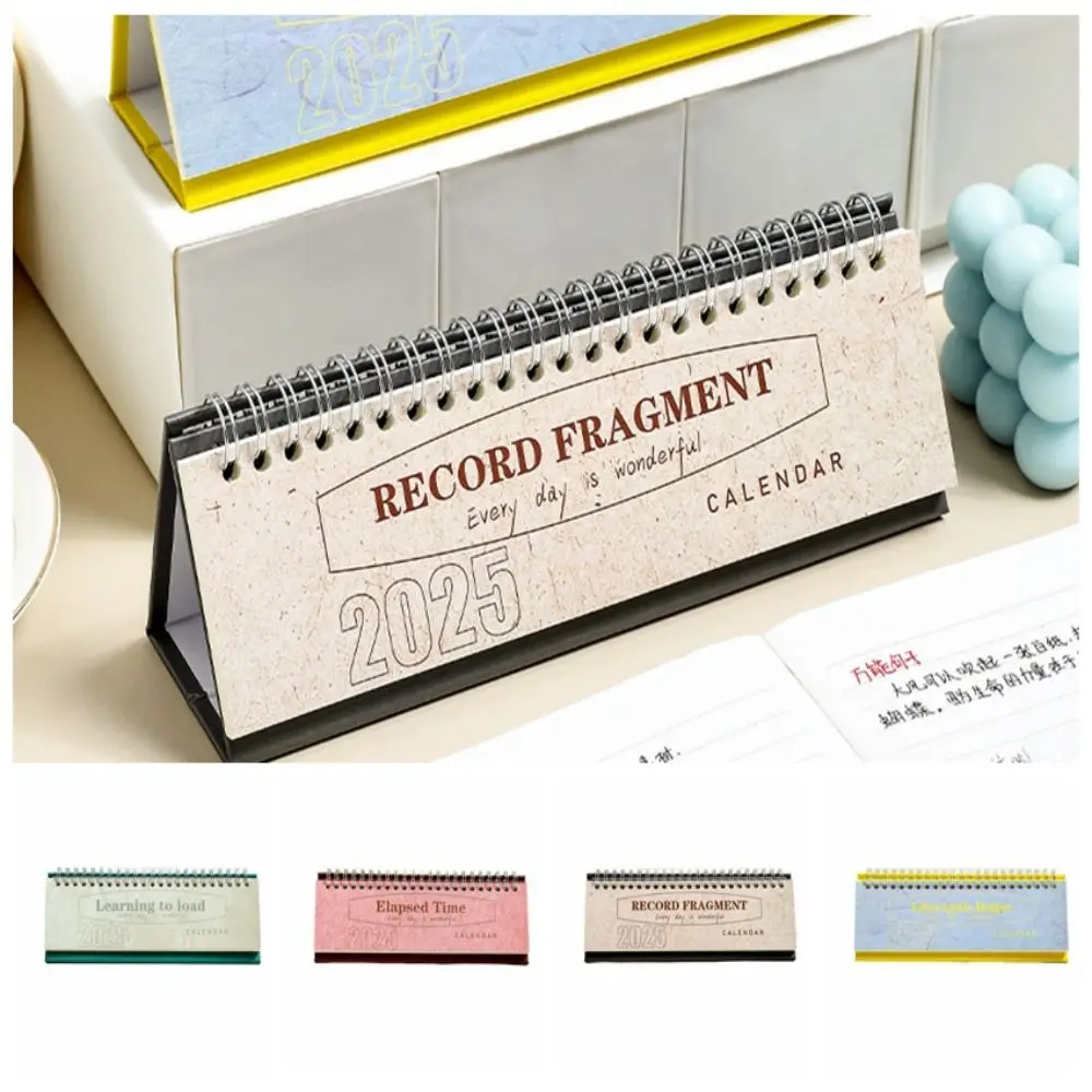 Vintage-Inspired Colorful Desk Calendar & Weekly Agenda Planner Set