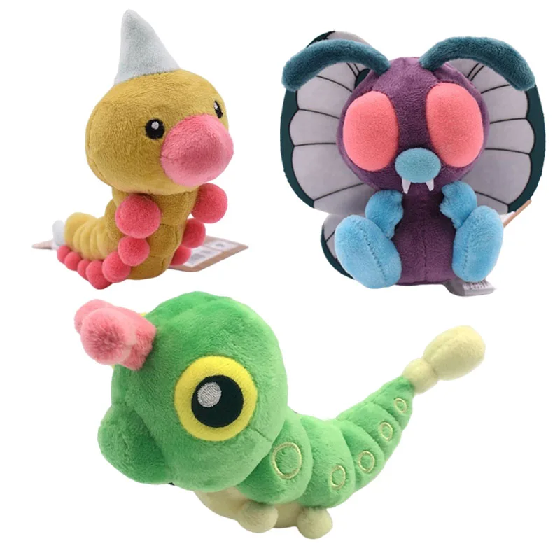 

Anime Kawaii Stuffed Plush Animals Toy Caterpie Weedle Butterfree Cute Plushie Doll Toys Children Birthday Gifts