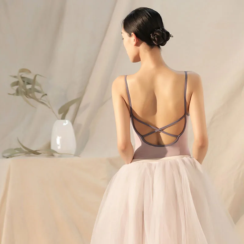 

Sexy Ballerina ballet leotard Adult Practice Sling Bodysuit Women Swimsuit Dance Wear ross back Ballet dance costume for girls