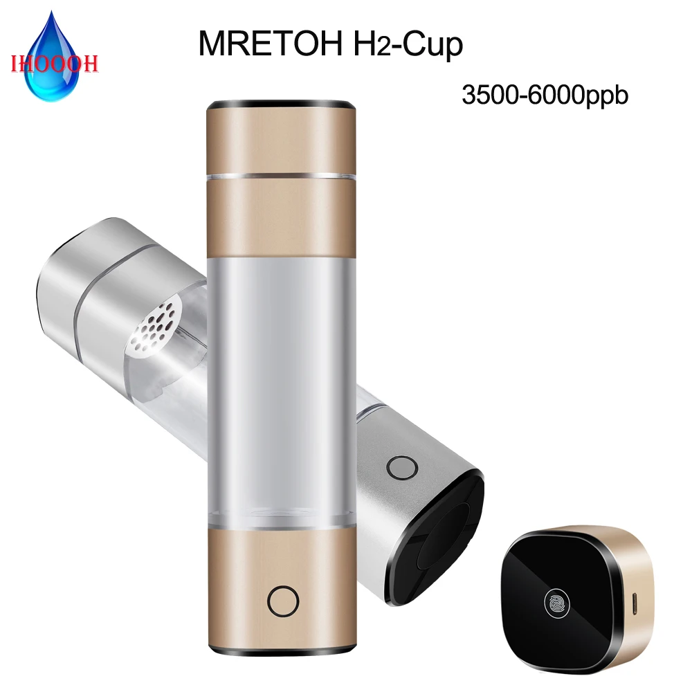 MRETOH H2-Cup 공명 및 전기분해 수소 발생기, 노화 방지, 기적 물병, 미니 순수 수소 집중기, 7.8Hz