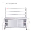 Stainless Steel Kitchen Cabinet Workbench Commercial Operating Table for Hotel Home Cupboard with Sliding Door Kitchen Furniture 6