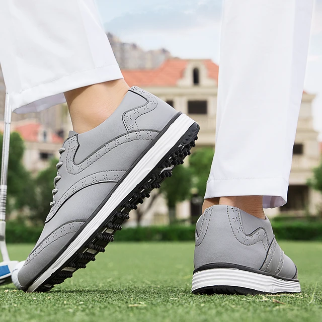 프로페셔널 남성용 골프화, 아웃도어 스니커즈, 클래식 골프 스니커즈, 화이트 블루 골프 트레이닝 슈즈에 대한 상세한 정보