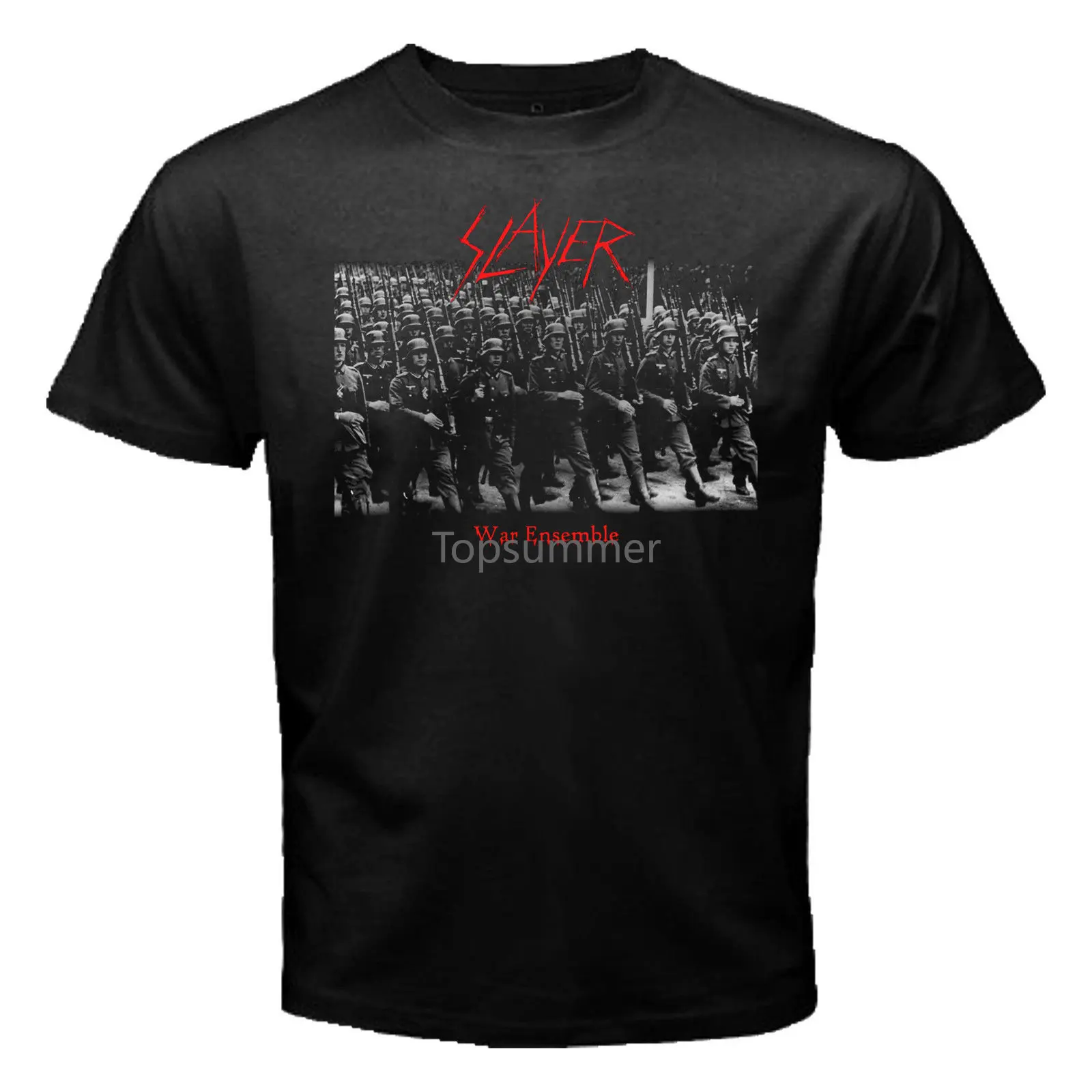 New Slayer Band Dave Lombardo Jeff Hanneman Tom Araya Tour Concert S To 3Xl T-Shirt Da Uomo Rotonda Stampata A Buon Mercato Top Tee