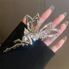 Rhinestone Elf Metal Hair Claw for Women Crab Clip Hairpin Crystal Pearl Hair Accessories Shiny Barrette Headband Jewelry Gifts 5