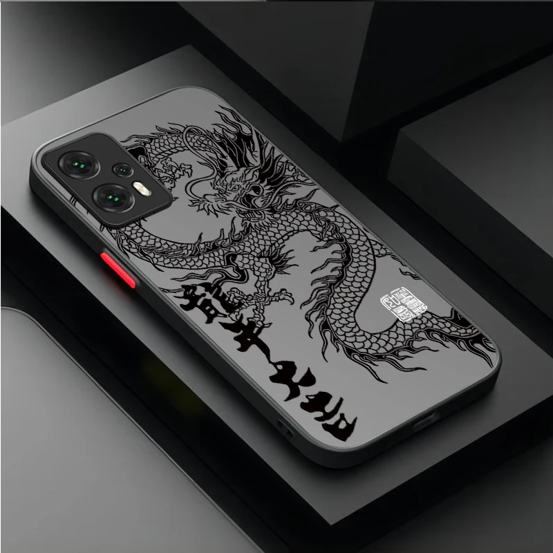 Fashion Chinese Dragon Matte Phone Case