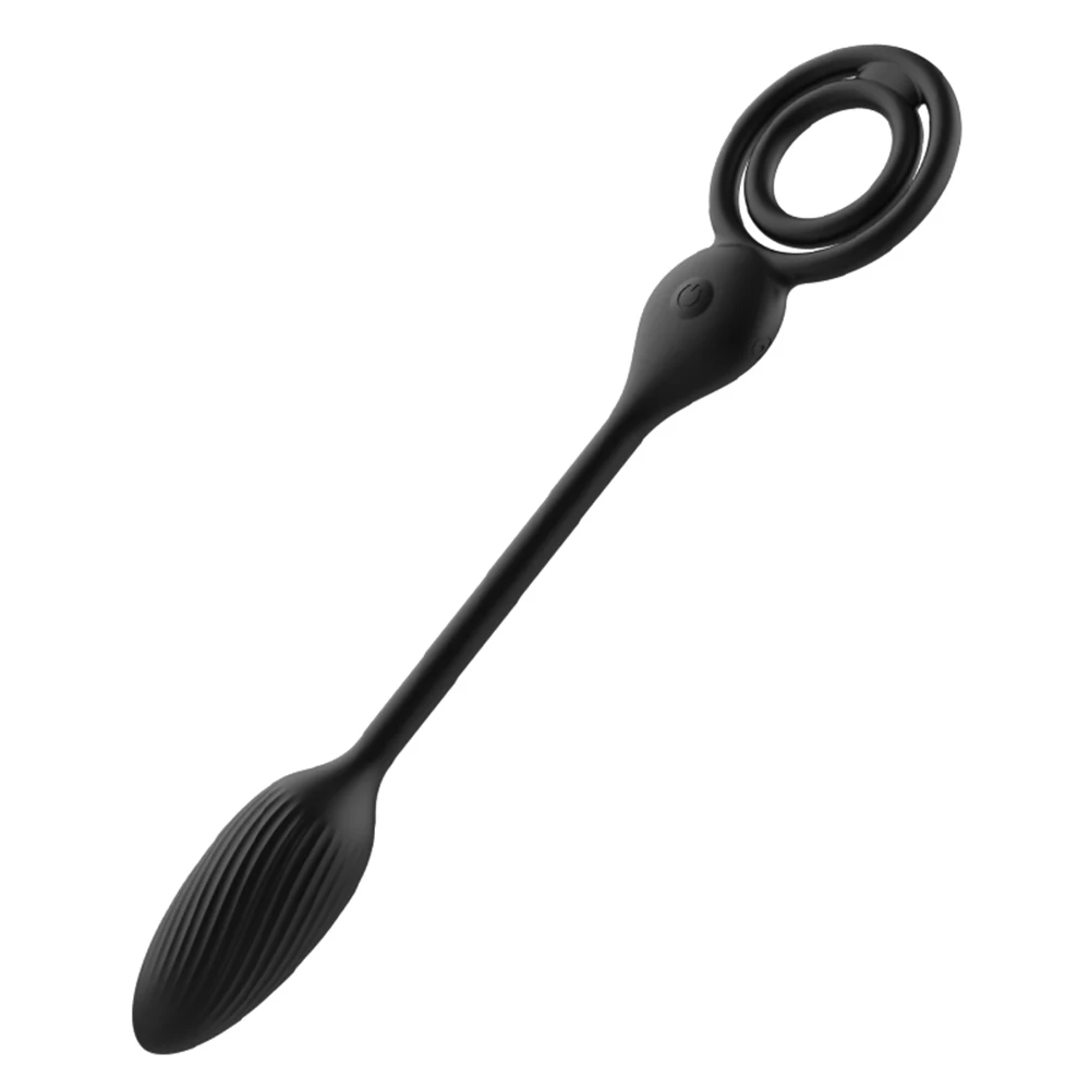Anal Vibras Dildo Vibrating Male Prostate Massager Delay Ejaculation Double Ring Butt Plug Toys for Men G_voghion.com