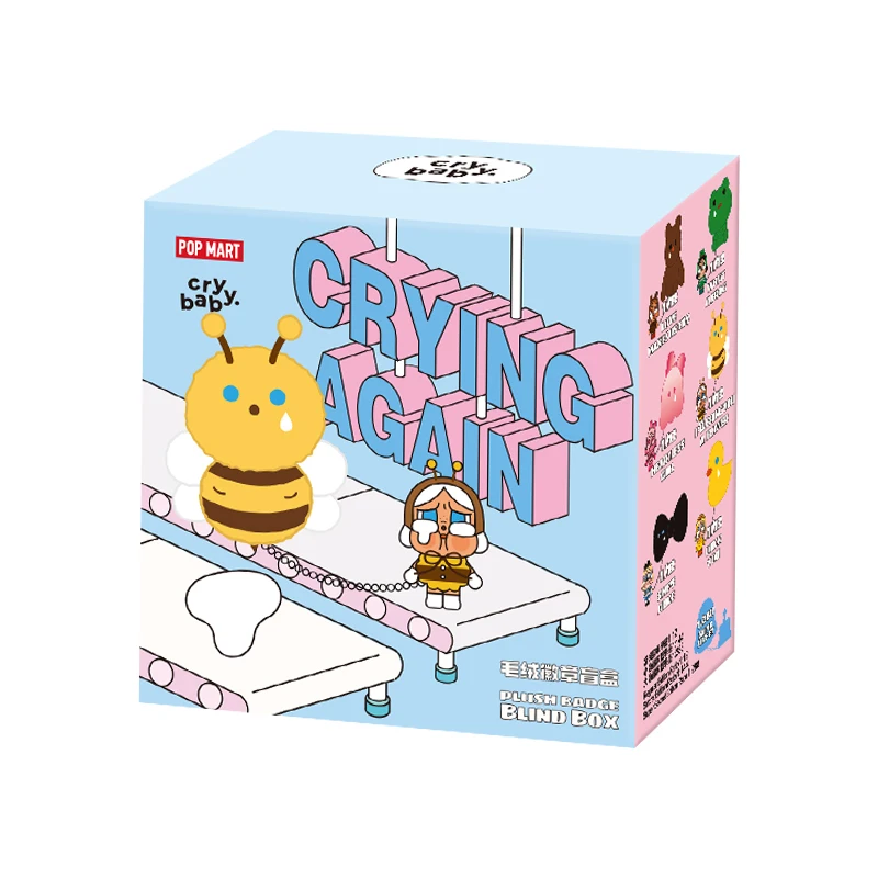 POP MART CRYBABY Crying Again Series - Plush Badge Blind Box
