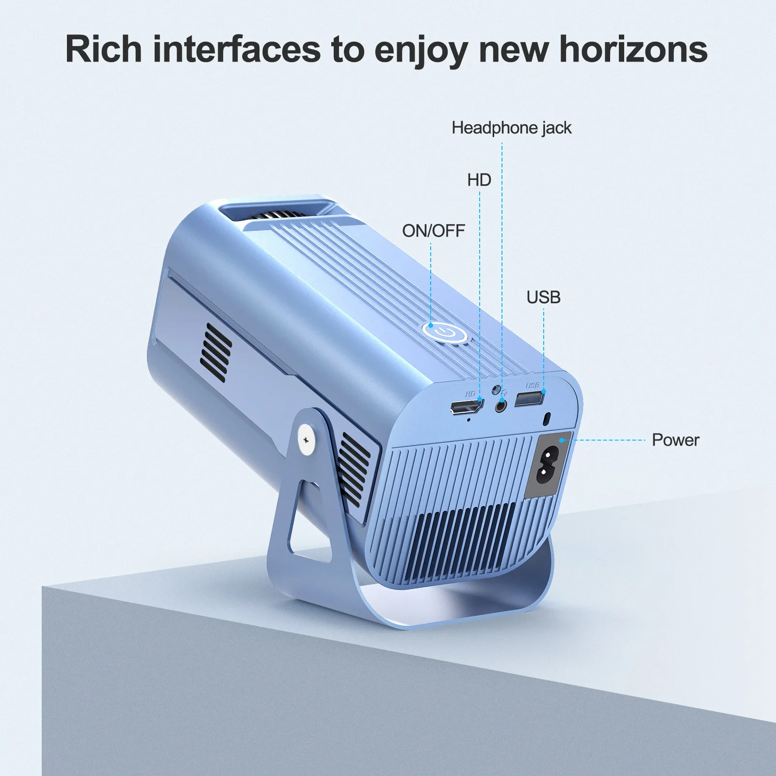 H96 MAX B11 Portable Android 11 Smart Projector 720P Resolution 4K Video Decoding 200ANSI BT5.0 Wifi6 180&deg; Rotable Projector