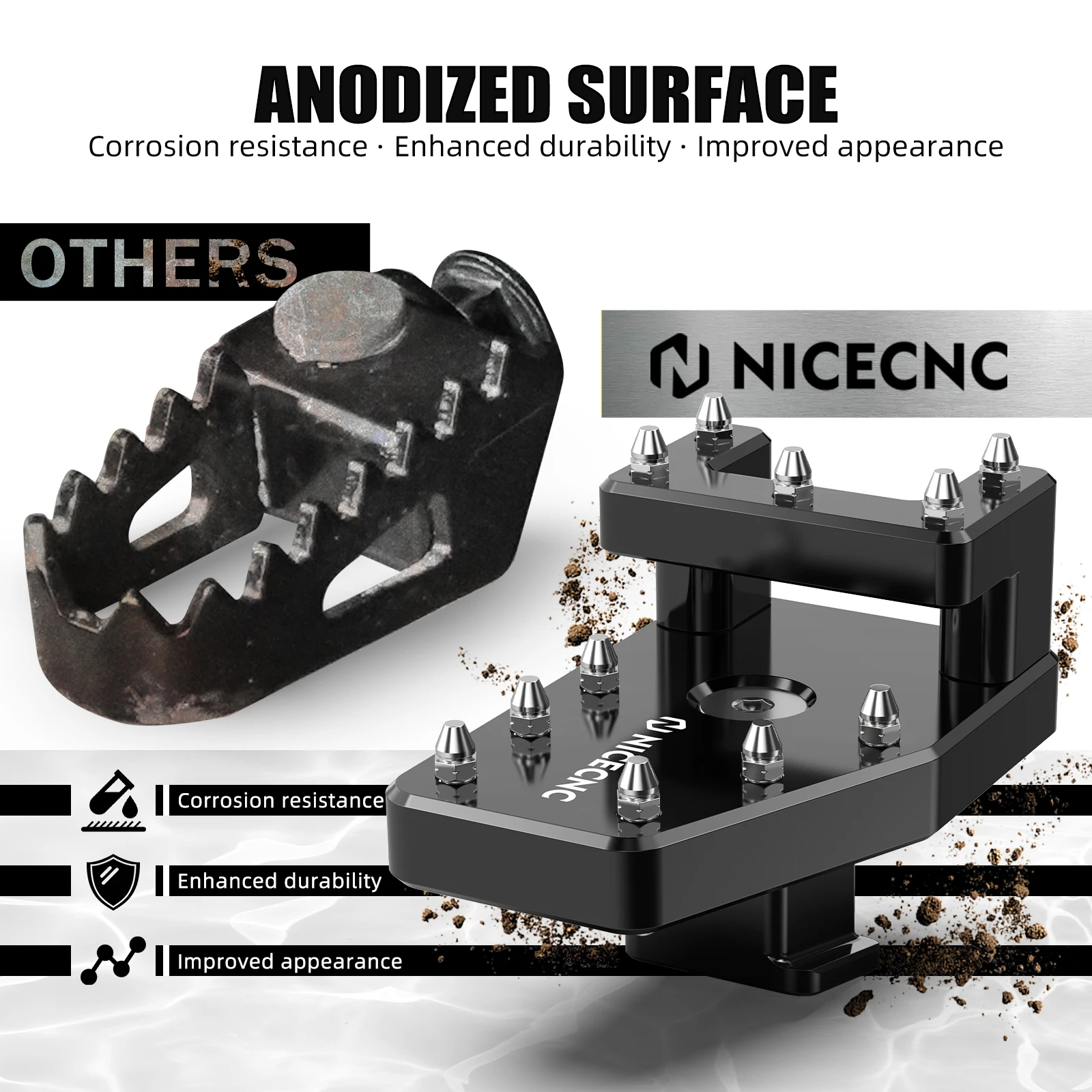 NICECNC Breite Fußrasten DualControl Bremspedal für Yamaha Tenere 700 / XTZ700 2019-2024 Rally Edition Tenere 700 2024 – Detail 6