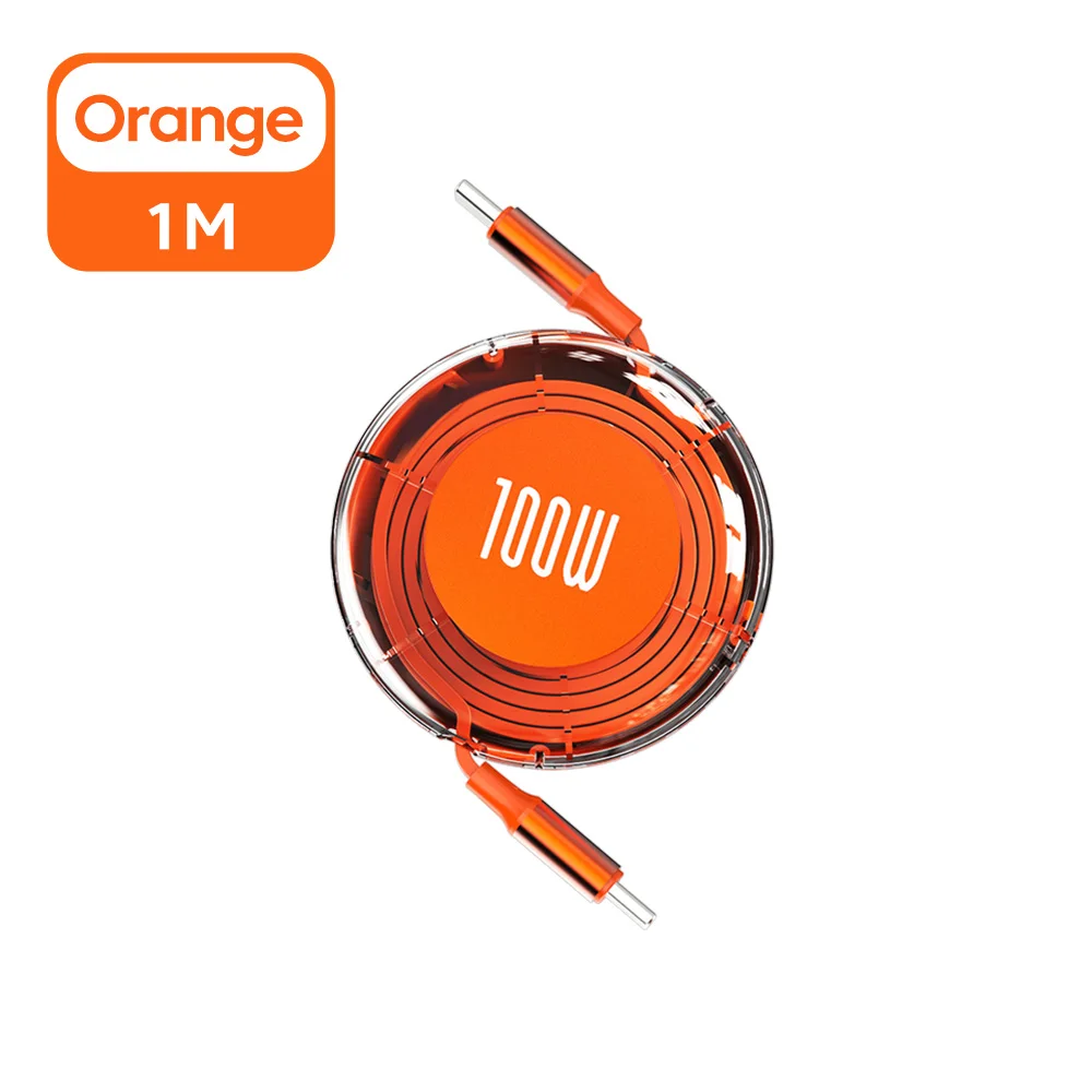 Retractable USB-C Cable - PD100W Fast Charging & Data Cord