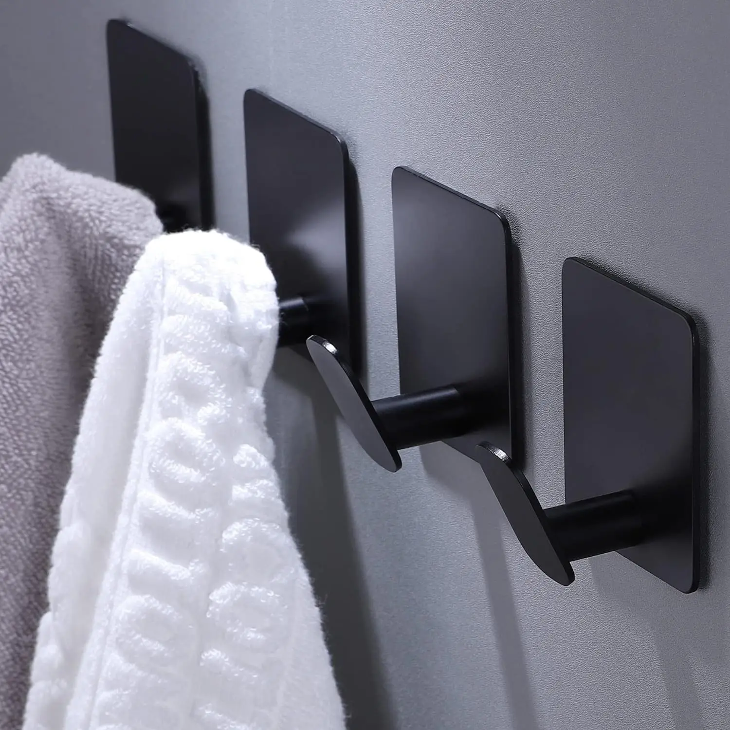 4/1pcs Stainless Steel Bathroom Robe Hooks Adhesive Wall Hook Towel holder Bathroom Kitchen Hardware Multi-Purpose Hanger Hook 1
