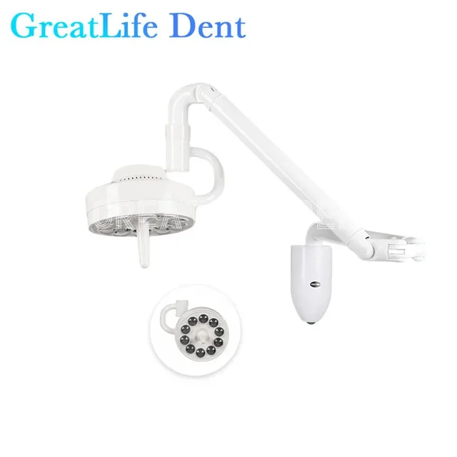 GreatLife Dent 30w 10Leds Cold Light Wall Hanging Medical Examination Shadowless Wall Mount Dental Operation Surgical Light Lamp