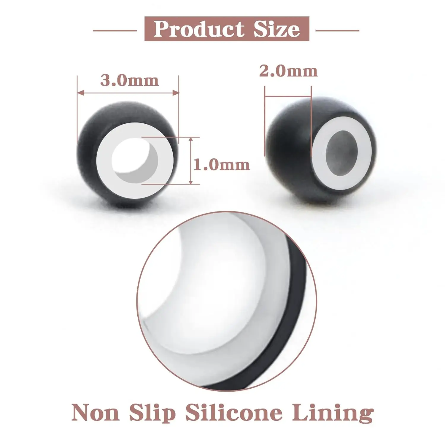 

1000Pcs Nano Rings Silicone Beads for Nano Tip Nano Ring Human Hair Extensions 5 Color Optional